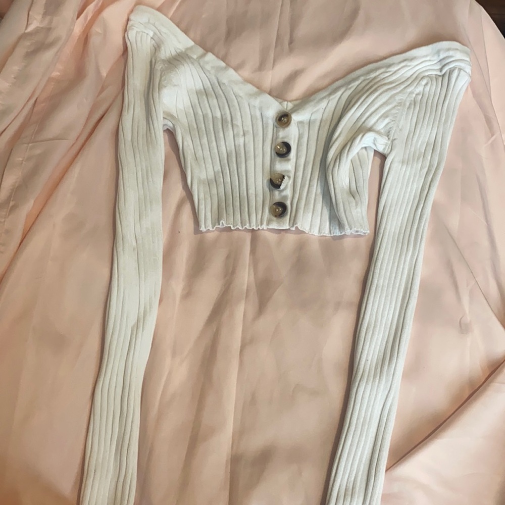 White off the shoulder top